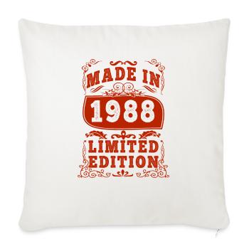 1988 Birthday 1988 Born in 1988 Birthday - Sofa pillowcase 17,3'' x 17,3'' (45 x 45 cm) - natural white - Front