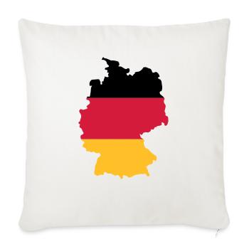 Deutschland - Sofakissenbezug 45 x 45 cm - Naturweiß  - Vorne