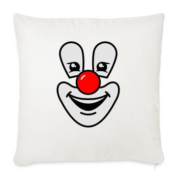 Clown - Sofakissenbezug 45 x 45 cm - Naturweiß  - Vorne