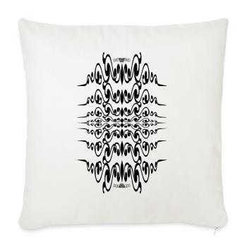 Résumé n° 67 - Housse de coussin décorative 45 x 45 cm - blanc nature - Devant