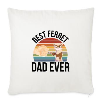 Furet - Housse de coussin décorative 45 x 45 cm - blanc nature - Devant