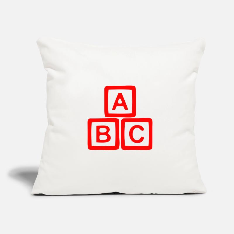 Conception contrastée de bloc ABC Housse de coussin décorative 45 x 45 cm