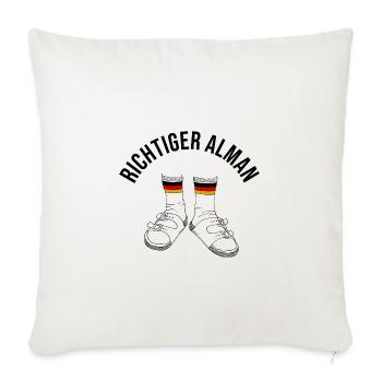 Richtiger Alman - Sofakissenbezug 45 x 45 cm - Naturweiß  - Vorne