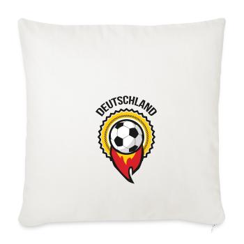 Allemagne Football Nation cadeau Patriot - Housse de coussin décorative 45 x 45 cm - blanc nature - Devant