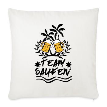 Team Saufen Malle JGA Party Design - Sofakissenbezug 45 x 45 cm - Naturweiß  - Vorne