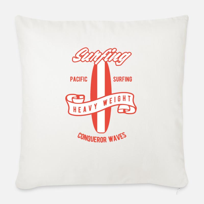surf - Housse de coussin décorative 45 x 45 cm - blanc nature