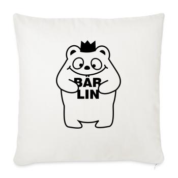 Berliner Bär - Sofakissenbezug 45 x 45 cm - Naturweiß  - Vorne