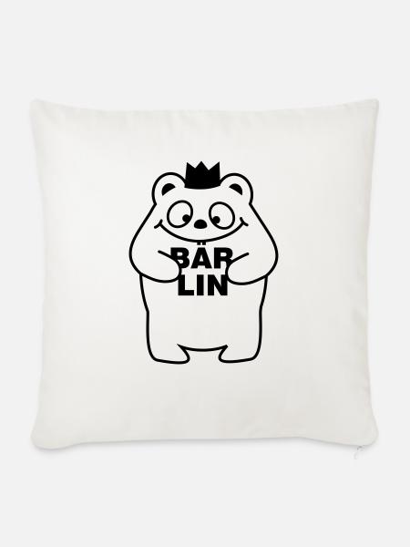 Berliner Bär - Sofakissenbezug 45 x 45 cm - Naturweiß 