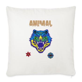 Griffe de tigre du Bengale - Housse de coussin décorative 45 x 45 cm - blanc nature - Devant