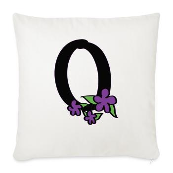 O pour Optimiste - Housse de coussin décorative 45 x 45 cm - blanc nature - Devant