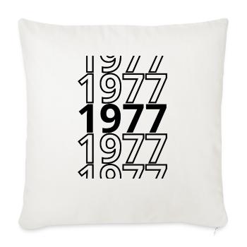 1977 1977 1977 - Sofa pillowcase 17,3'' x 17,3'' (45 x 45 cm) - natural white - Front