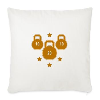Bodybuilding - Weightlifting - Fitness - Workout - Sofa pillowcase 17,3'' x 17,3'' (45 x 45 cm) - natural white - Front