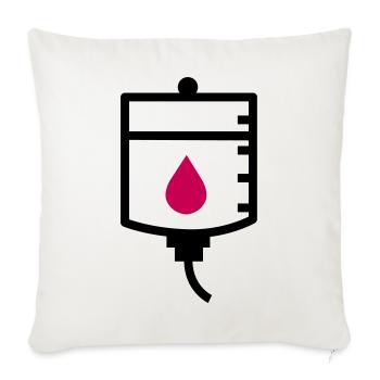 Doctor therapy treatment drip - Sofa pillowcase 17,3'' x 17,3'' (45 x 45 cm) - natural white - Front
