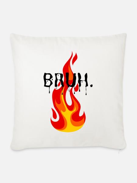Vibrierende Flamme für dynamische Outfits - Sofakissenbezug 45 x 45 cm - Naturweiß 