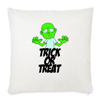 zombie trick or treat - Sofa pillowcase 17,3'' x 17,3'' (45 x 45 cm) - natural white - Front