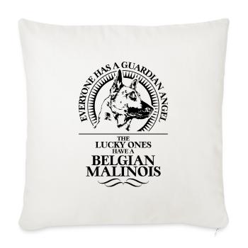 BEGLIAN MALINOIS Ange Gardien Disant Wilsigns - Housse de coussin décorative 45 x 45 cm - blanc nature - Devant