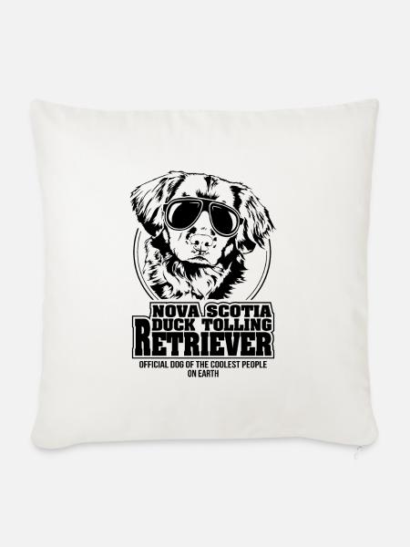 NOVA SCOTIA DUCK TOLLING RETRIEVER coolest people - Sofakissenbezug 45 x 45 cm - Naturweiß