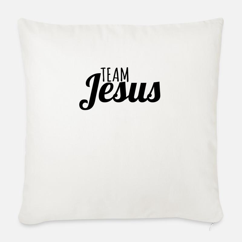 team jesus - Sofakissenbezug 45 x 45 cm - Naturweiß 