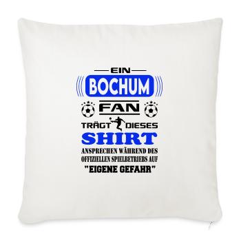 Fußball Fan Fussballverein Bochum - Sofakissenbezug 45 x 45 cm - Naturweiß  - Vorne