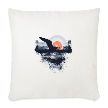 Seagull Seabird Lighthouse - Sofa pillowcase 17,3'' x 17,3'' (45 x 45 cm) - natural white - Front