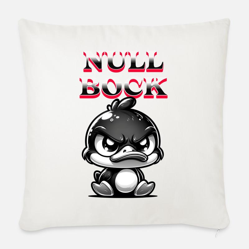 NULL BOCK - Sofakissenbezug 45 x 45 cm - Naturweiß 