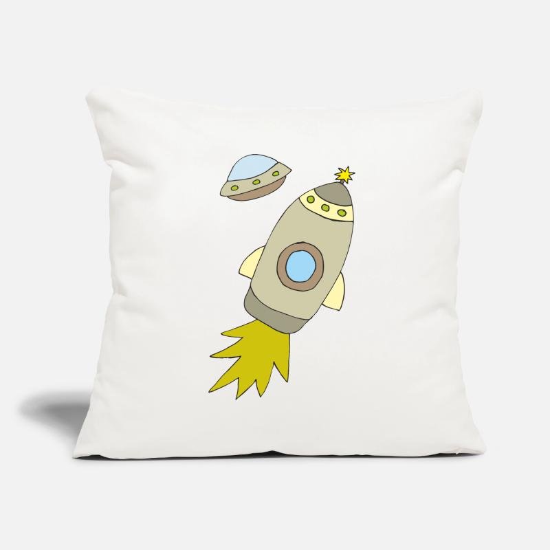 Fusée spatiale à propulsion lumineuse Housse de coussin décorative 45 x 45 cm