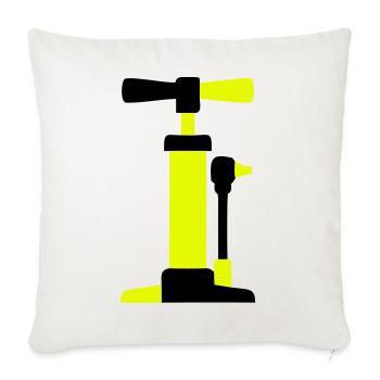 Graphique de pompe à air pour vélo - Housse de coussin décorative 45 x 45 cm - blanc nature - Devant