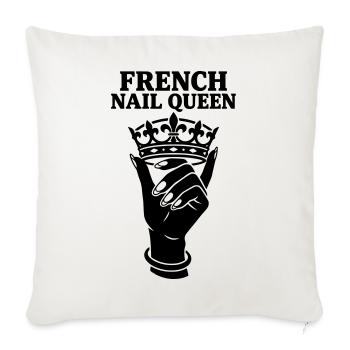 French Nail Queen Cosmetic Manicure - Sofa pillowcase 17,3'' x 17,3'' (45 x 45 cm) - natural white - Front