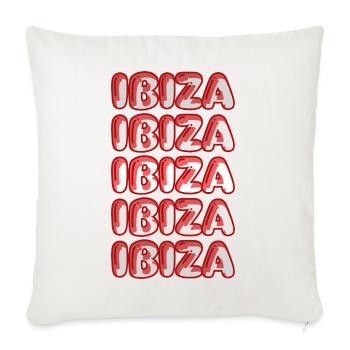 Geschenk für Ibiza - Sofakissenbezug 45 x 45 cm - Naturweiß  - Vorne