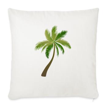 Palmen Baum Palmen - Sofakissenbezug 45 x 45 cm - Naturweiß  - Vorne