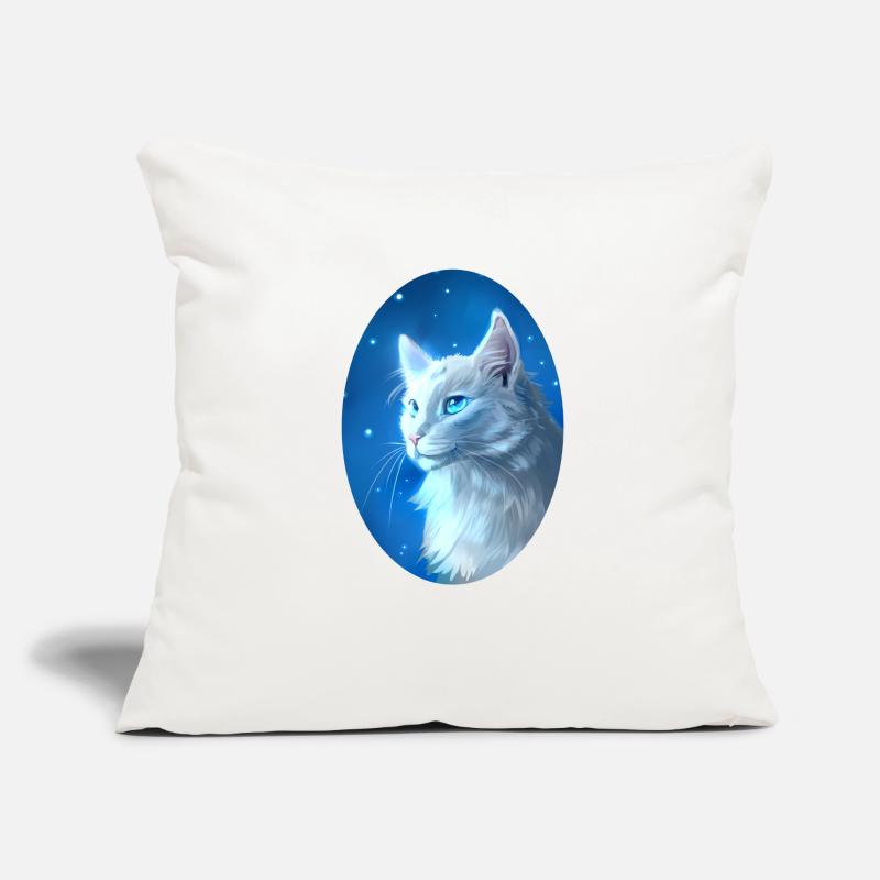Cloudtail Cloud Tail Warrior Chats Chat Blanc Housse de coussin décorative 45 x 45 cm