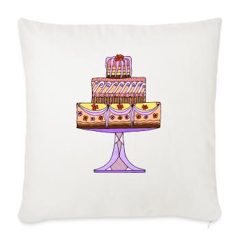 Cake - Sofa pillowcase 17,3'' x 17,3'' (45 x 45 cm) - natural white - Front