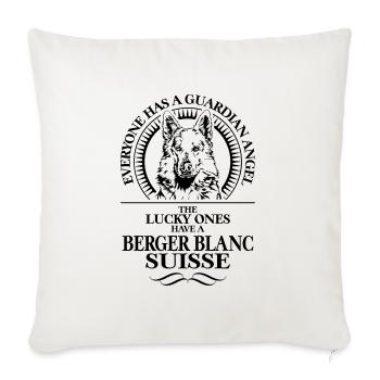 BERGER BLANC SUISSE Guardian Angel Saying Wilsigns - Sofa pillowcase 17,3'' x 17,3'' (45 x 45 cm) - natural white - Front