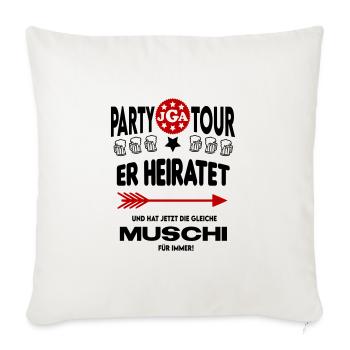 Jga Er heiratet Die gleiche Muschi für immer - Sofakissenbezug 45 x 45 cm - Naturweiß  - Vorne