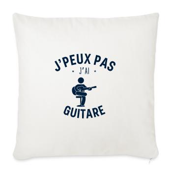 J peux ps j ai Guitare - Housse de coussin décorative 45 x 45 cm - blanc nature - Devant