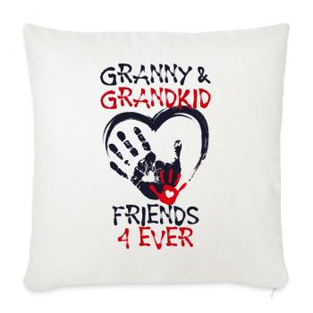 Enkelkind Großmutter Oma Statement Seniorin - Sofakissenbezug 45 x 45 cm - Naturweiß  - Vorne