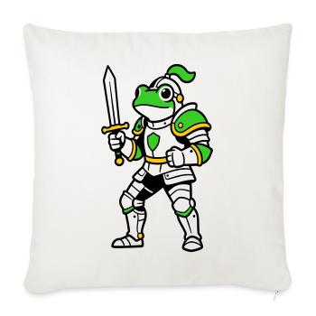 Frog Knight - Sofa pillowcase 17,3'' x 17,3'' (45 x 45 cm) - natural white - Front