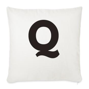 Q - Sofa pillowcase 17,3'' x 17,3'' (45 x 45 cm) - natural white - Front