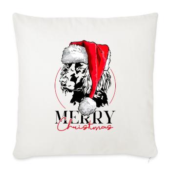 Santa German Quail Dog Merry Christmas Dogs - Sofa pillowcase 17,3'' x 17,3'' (45 x 45 cm) - natural white - Front