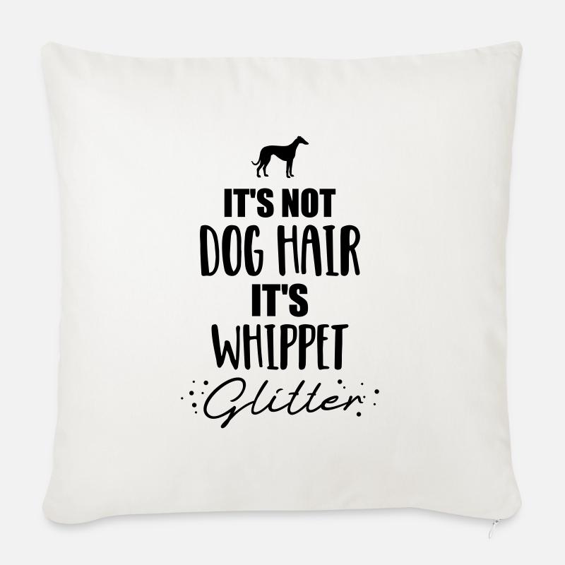 Whippet - Housse de coussin décorative 45 x 45 cm - blanc nature