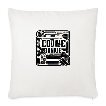 Accro au codage 11 - Housse de coussin décorative 45 x 45 cm - blanc nature - Devant