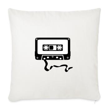Tape Cassette Radio Music Sound Gift Retro - Sofa pillowcase 17,3'' x 17,3'' (45 x 45 cm) - natural white - Front