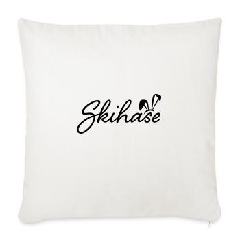 SKIHASE - Sofakissenbezug 45 x 45 cm - Naturweiß  - Vorne