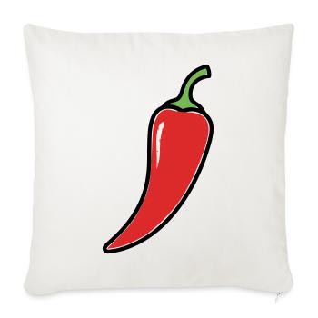 Chili Pepper Hot Comic - Sofa pillowcase 17,3'' x 17,3'' (45 x 45 cm) - natural white - Front