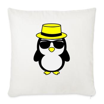 Cool Penguin 02 - Sofa pillowcase 17,3'' x 17,3'' (45 x 45 cm) - natural white - Front