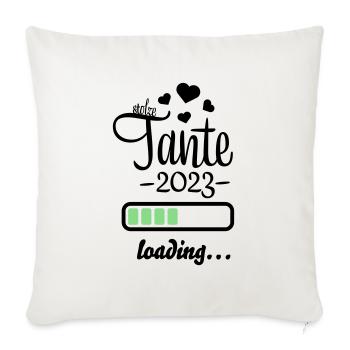 tante 2023 - Sofakissenbezug 45 x 45 cm - Naturweiß  - Vorne