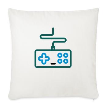 Jeux / eSports / contrôleur - Housse de coussin décorative 45 x 45 cm - blanc nature - Devant