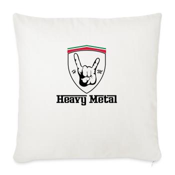 HEAVY METAL!!! Italian Ferrary Style - Housse de coussin décorative 45 x 45 cm - blanc nature - Devant