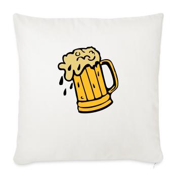 Bier Bier verre22032 - Sofakissenbezug 45 x 45 cm - Naturweiß  - Vorne