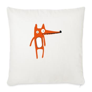 Fuchs - Sofakissenbezug 45 x 45 cm - Naturweiß  - Vorne